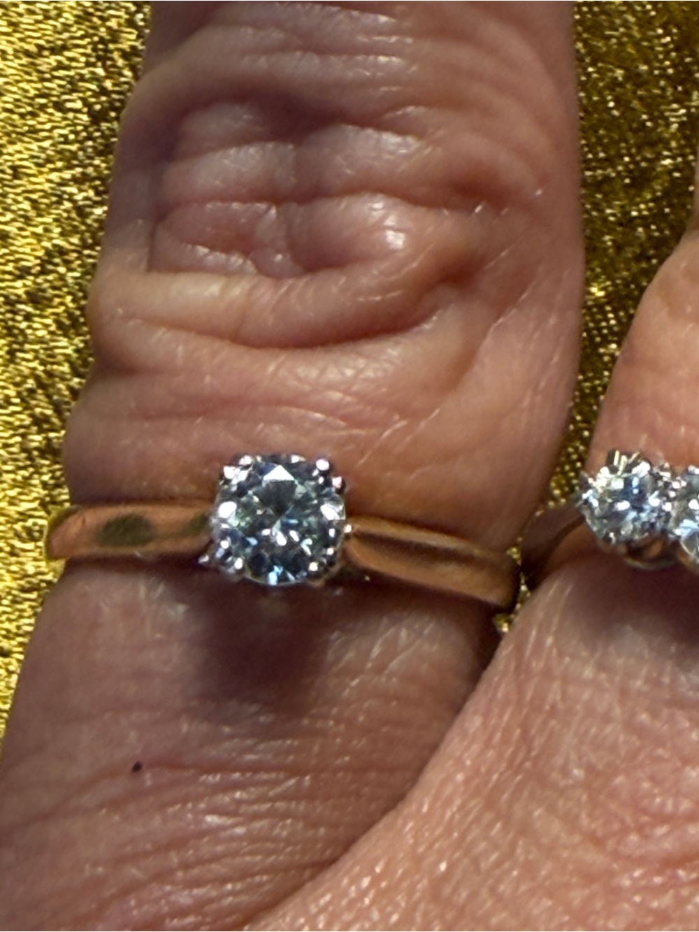Beautiful .42 carat Classic Solitaire Diamond Ring in 14k yellow Gold